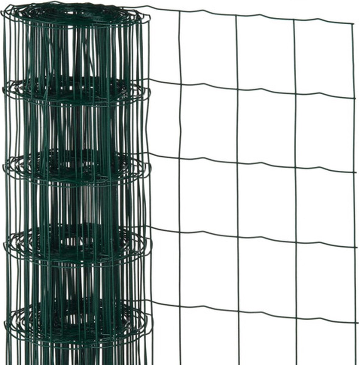 Natur – verzinktes Stahlgeflecht – 1 x 10 m – grün – 100 x 75 mm Maschenweite