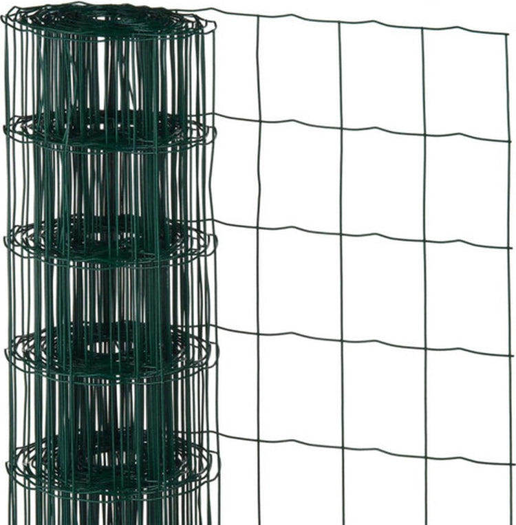 Natur – verzinktes Stahlgeflecht – 1 x 10 m – grün – 100 x 75 mm Maschenweite