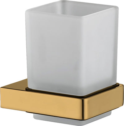 Plieger Altea Glashalter – Badezimmer-Getränkehalter – Wandmontage – gebürstetes Gold