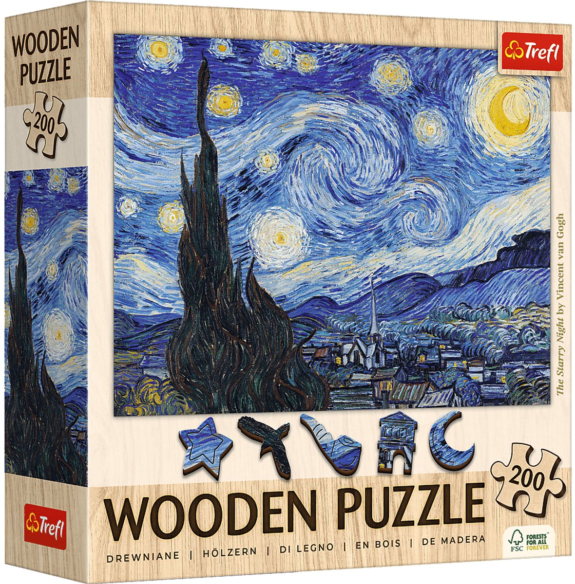 Trefl-Puzzle – Die Sternennacht – Vincent Van Gogh – 200 XL-Teile.