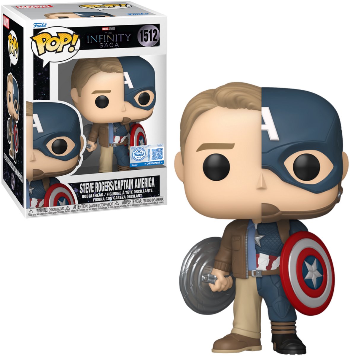 Funko-Pop! Marvel Infinity Saga – Steve Rogers Captain America #1512, exklusive Sonderausgabe