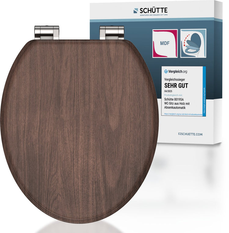 Schütte Schütte Toilettensitz mit weicher Dunkelholz MDF