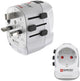 Hama Skross by Travel Plug – World Travel Pro – EUR (Typ E, F) zu World – 1x USB-A, 1x USB-C PD – Weiß