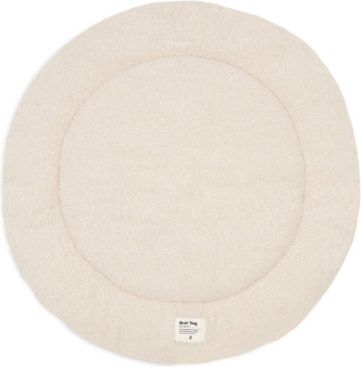 Jollein Laufstallmatte – 95 cm – rund – Babyspielmatte – Boucle – Natur