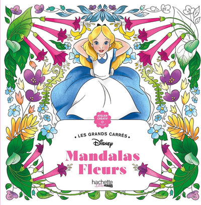 Hachette Heroes Les Grands Carrés Disney Mandalas Fleurs – Hachette – Malbuch für Erwachsene