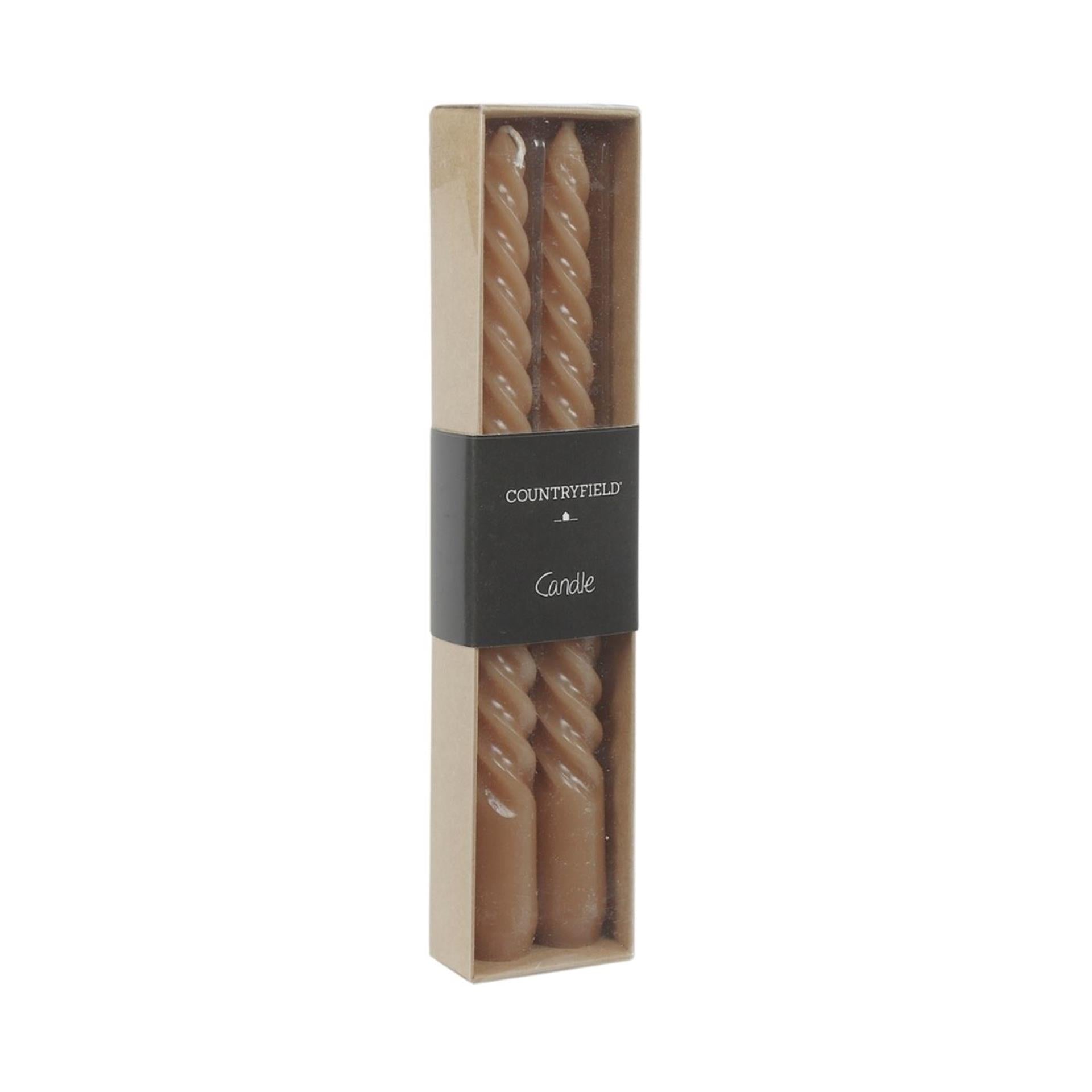 Countryfield Tafelkerzen Twirly Beige