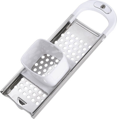 Westmark Spätzlehobel mit Teigschieber, Spätzlehobel geeignet für Kochtöpfe bis ø 24, Edelstahl Kunststoff, Noppen, weiß silber, 61122270