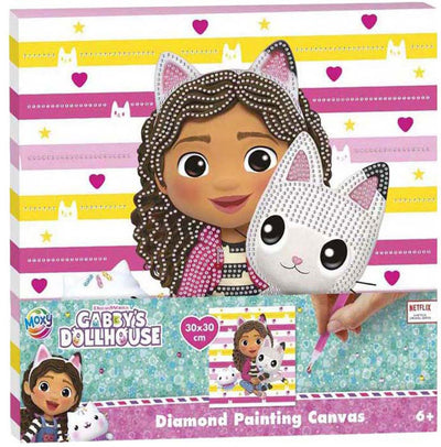 Kreative Bastelgruppe Gabbys Puppenhaus – Diamantmalerei-Leinwand – 30 x 30 cm
