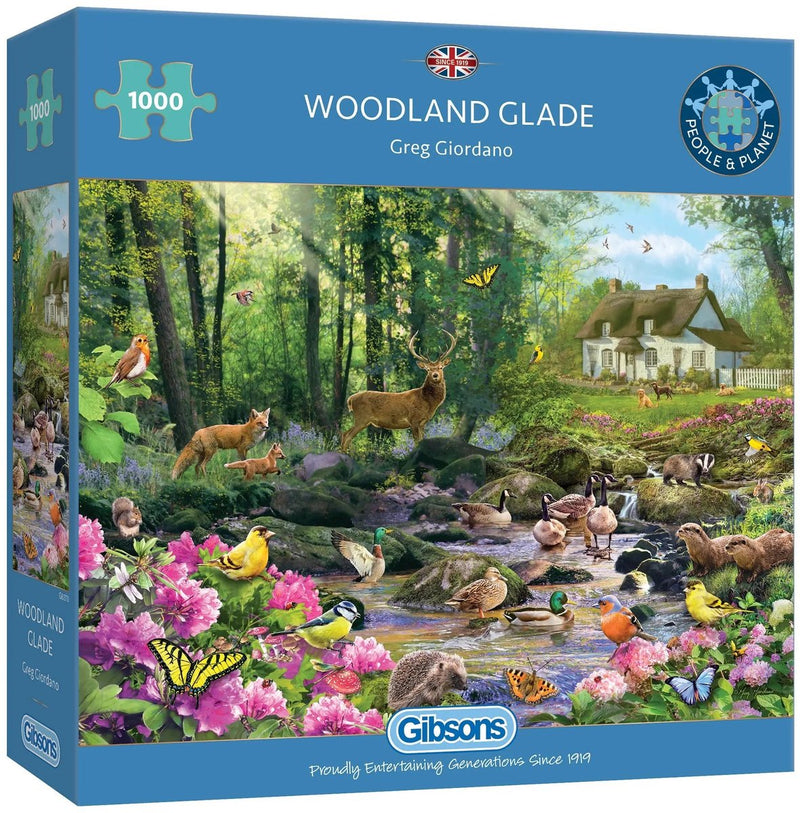Gibsons – Waldlichtung (von Greg Giordano) – 1000 Teile 68 × 49 cm (B × H) – Puzzle für Erwachsene