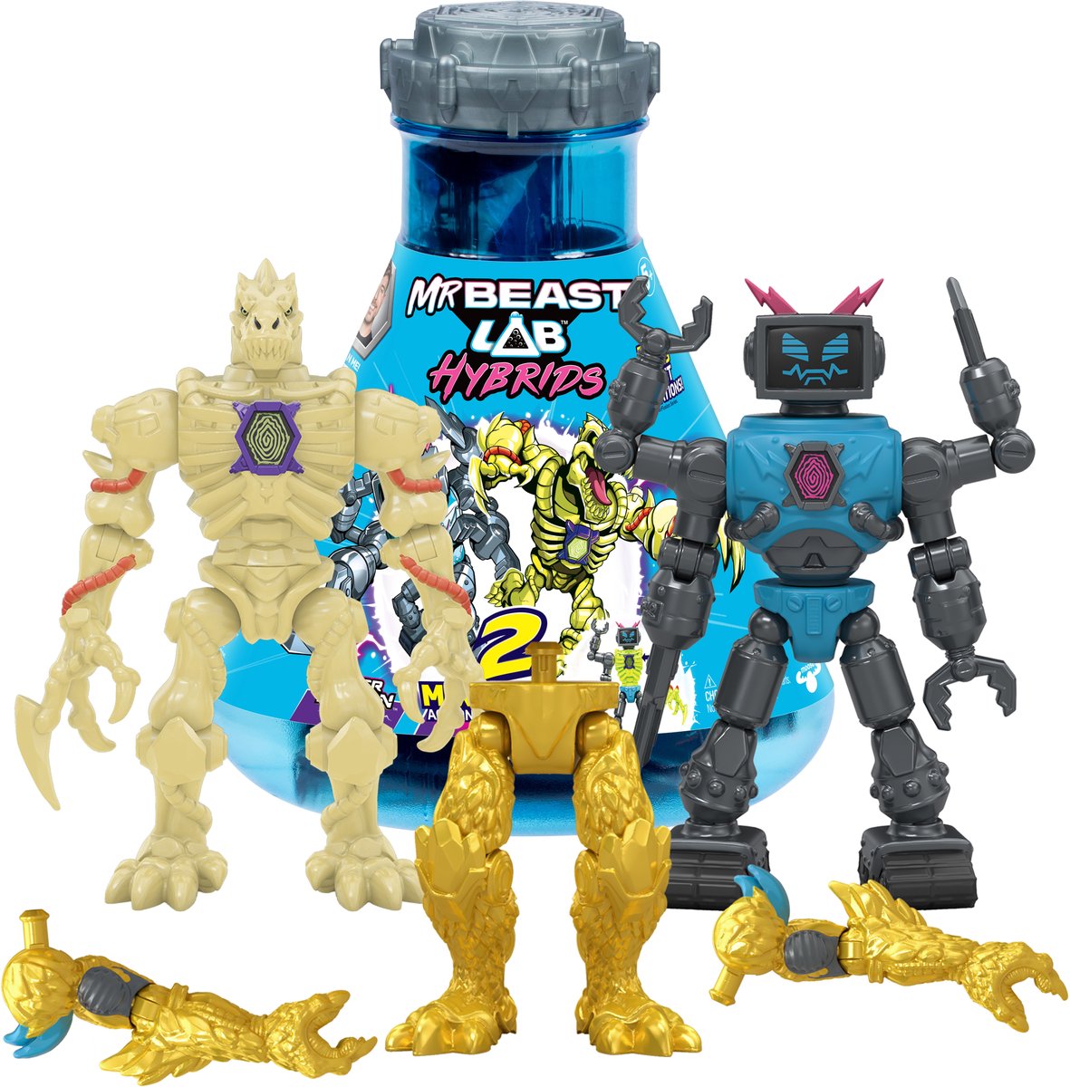 Spectron Mrbeast Lab Hybrid Multipack Lab Bot vs. GID Skeleton