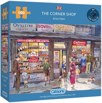 Gibsons – The Corner Shop (von Brian Eden) – 500 Teile 48×34cm (B×H) – Puzzle für Erwachsene