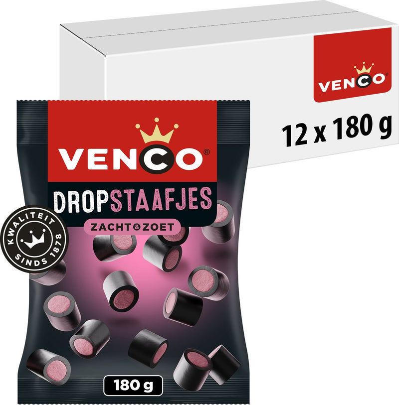 Venco Lakritzstangen Beutel (12x 180 gr)