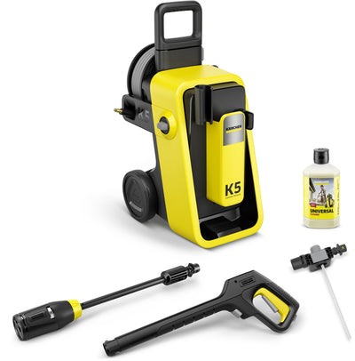 Kärcher K 5 Comfort Premium Hochdruckreiniger – 145 bar – 500 l·h – 40 m²·h – Schlauchtrommel – 4-in-1-Sprühlanze – geeignet für u.a. Auto - Terrasse - Fahrräder - Motorräder - Gartenmöbel und Bereiche rund um das Haus