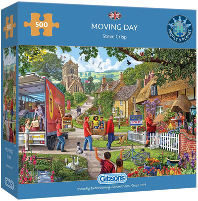 Gibsons – Moving Day (von Steve Crisp) – 500 Teile 48×34cm (B×H) – Puzzle für Erwachsene