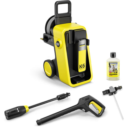 Kärcher K 6 Comfort Premium Hochdruckreiniger – 160 bar – 510 l·h – 50 m²·h – Schlauchtrommel – 4-in-1-Sprühlanze – geeignet für u.a. Auto - Terrasse - Wohnmobile - Wohnwagen - Fahrräder - Motorräder - Gartenmöbel und Bereiche rund um das Haus