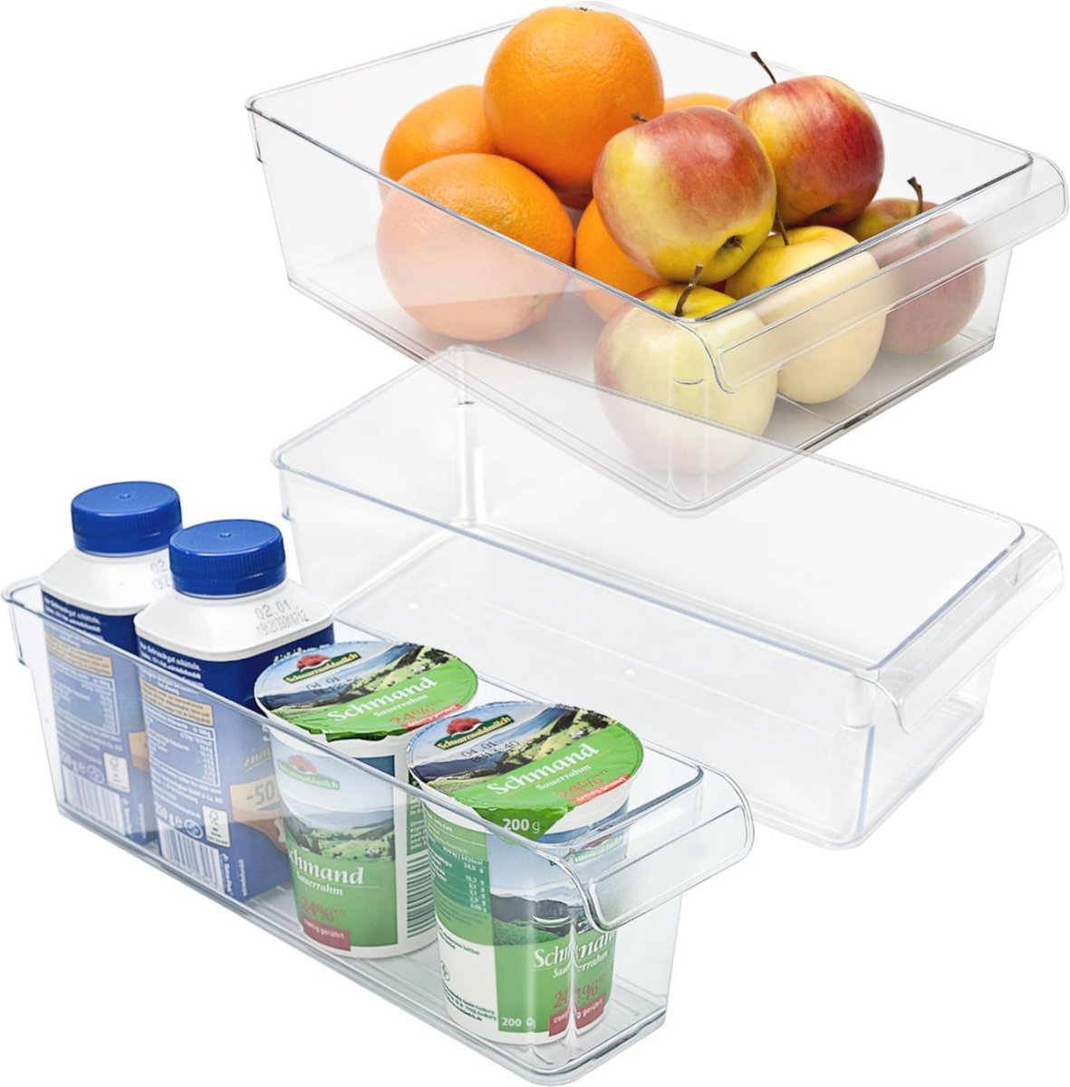 Rotho Kühlschrank-Organizer Loft 5 Liter transparent – ​​Küchenaufbewahrung.