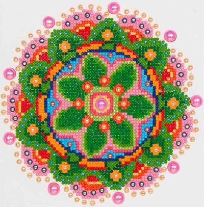 Diamond dotz® Diamond Dotz Blumenmandala - Diamantmalerei - 3.037 Dotz - 25x20 cm