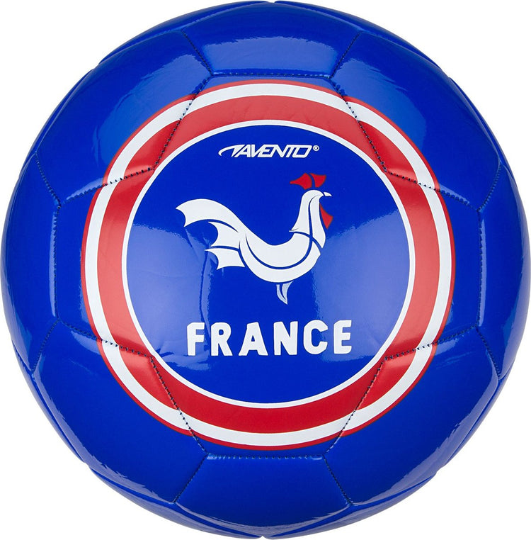 Avento Fußball glänzend - Weltfußball - blau - Frankreich - Größe 5 - ⌀ ca. 22 cm