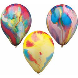 Ballon Papastar rund aus Naturlatex mehrfarbig