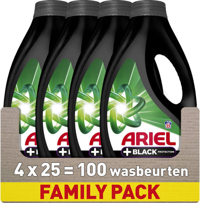 Ariel Waschmittel + schwarzer Schutz – 4 x 25 Wäschen
