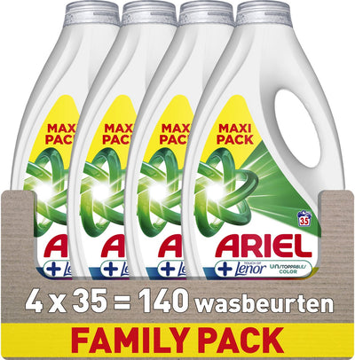 Ariel Waschmittel +Touch of Lenor Unstoppables Color – 4 x 35 Wäschen