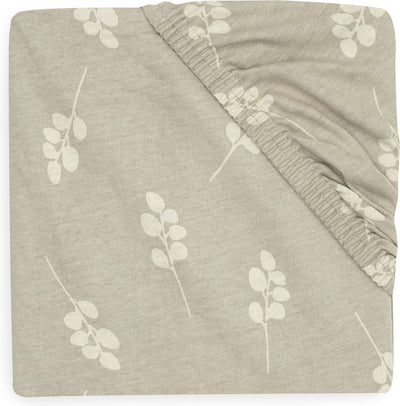 Jollein - Spannbettlaken Jersey 60x120cm - Wiege, Bett, Babybett - Zweig - Olivgrün