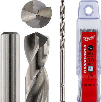 Milwaukee 4932352381 Thunderweb HSS-G Metallbohrer – 3 x 33 x 61 mm (10 Stück)