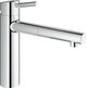 Grohe Concetto Küchenarmatur – mittlerer Auslauf – mit ausziehbarer Handbrause – 1 Strahlstufe – Chrom