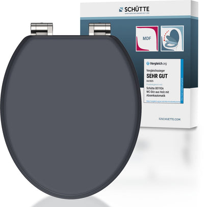 Schütte Schütte Toilettensitz Spirit Athrazit mit weicher enger Matantracit-farbig