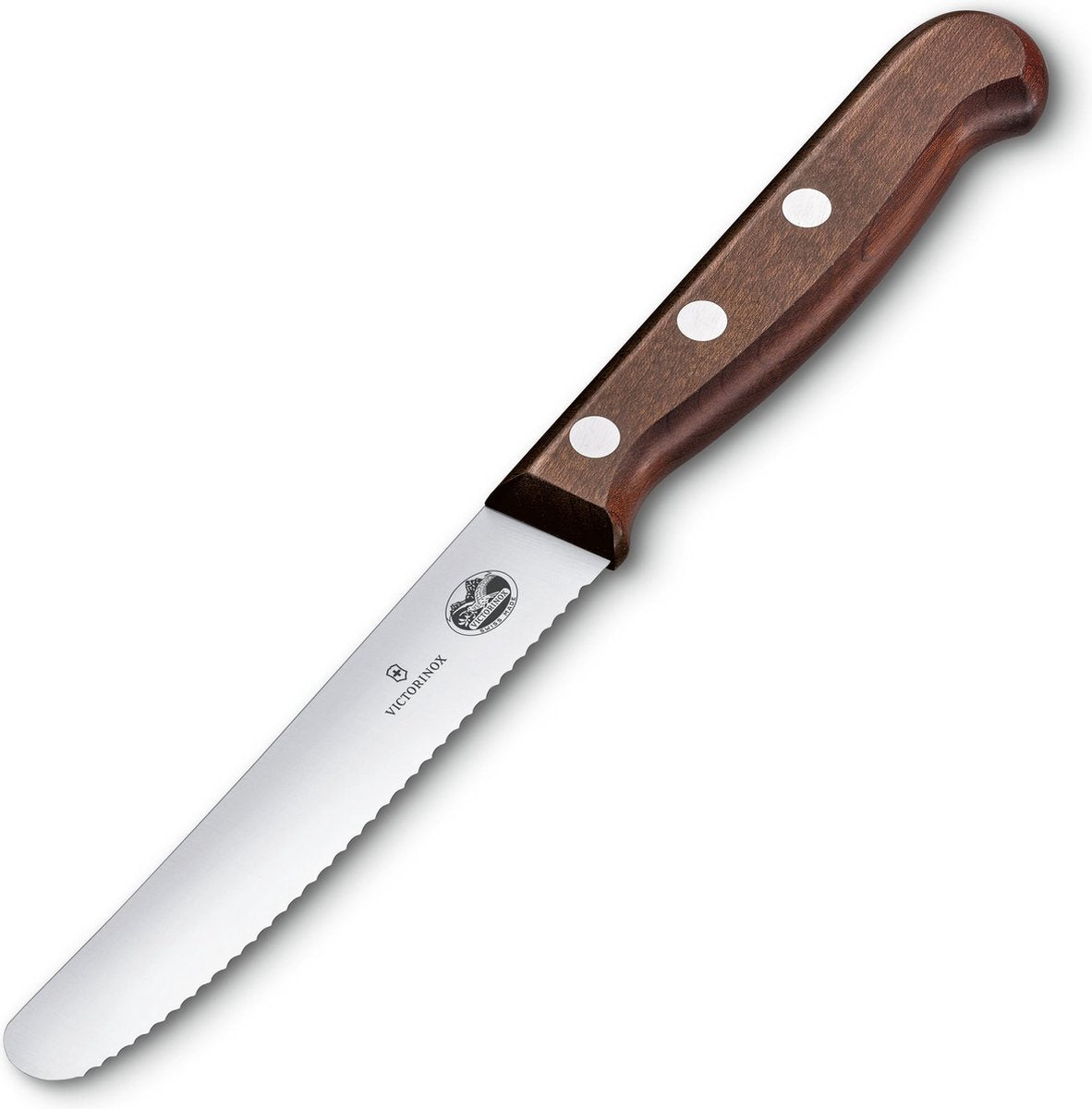 Victorinox Holz-Tischtomatenmesser – 11 cm – gezahnt – Edelstahl, Ahornholz