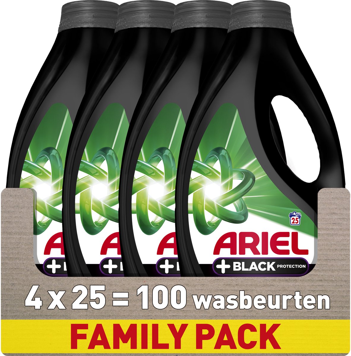 Ariel Waschmittel + schwarzer Schutz – 4 x 25 Wäschen