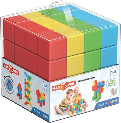 Geomag Magicube Green Line Recycling – magnetische Bausteine – 64-teilig – ab 4 Jahren