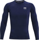 Under Armour UA HG Armour Comp LS-Blu Herren-Sportshirt – Midnight Navy – Weiß