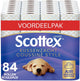 Scottex® Toilettenpapier – kuschelig weiches Design-Toilettenpapier – 84 Rollen – ultimativer Komfort – preiswerte Verpackung