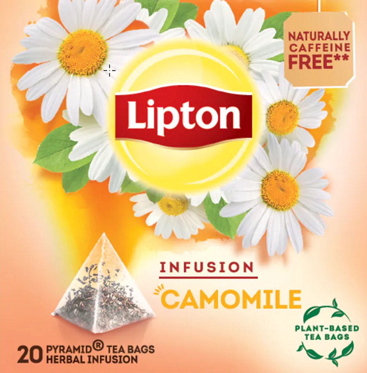 Lipton Infusion Kamille – 80 Pyramidenteebeutel – Kamillentee – 4 x 20 Beutel – Vorteilspackung