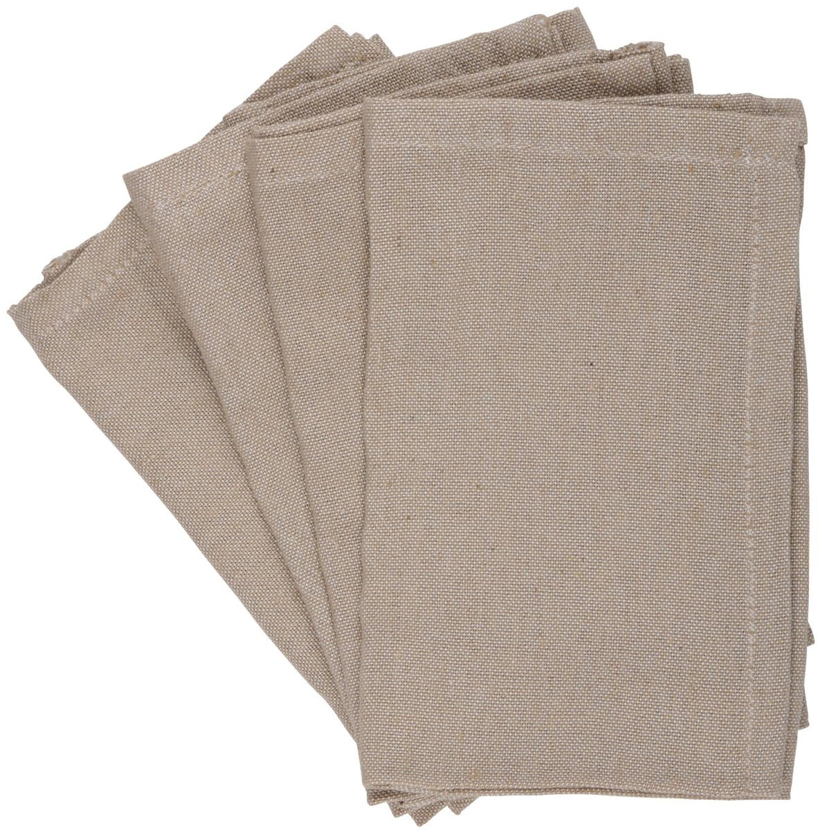 Arti casa Servietten 4er-Set - 35 x 35 cm - wiederverwendbar - Baumwollpolyester - Beige