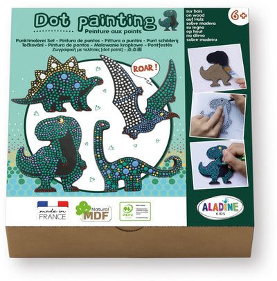 Aladine Dot Painting Set – Dinosaurier-Malerei für Kinder.