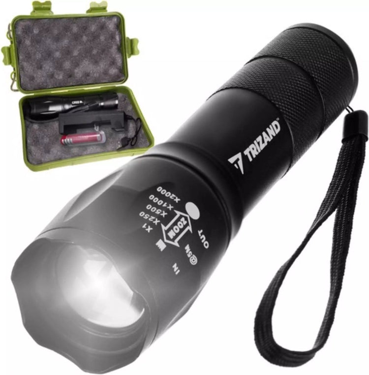 Trizand Cree LED T6 Taschenlampe: wiederaufladbar und wasserdicht für jedes Abenteuer