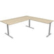 Kerkmann Schreibtisch 11023150 Form 2 Ahorn, Silber