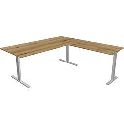 Kerkmann Schreibtisch 11023155 Form 2 Silber, Eiche