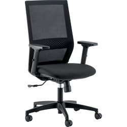 Bürostuhl wie 1lika05tyc Holz, Kunststoff, Metall, schwarzer Stoff
