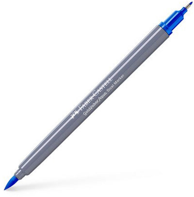Faber-Castell – Duo-Aquarellmarker Goldfaber – Phthaloblau 110 – Pinsel 0,4 mm – FC-164610
