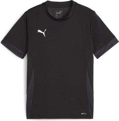 Puma Teamgoal Matchday Jersey Jr Unisex-Sportshirt – Schwarz-Weiß-Flat Dark Grey