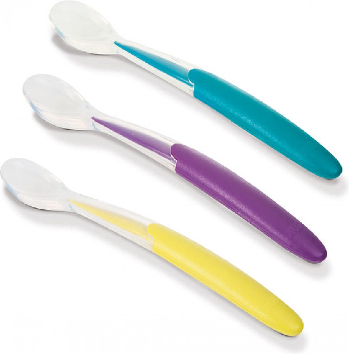 Nuk - weicher Silikonlöffel - 3 Farben