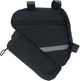 Dresco Rahmen-Fahrradtasche – wasserabweisendes Polyester – abschließbares Hauptfach – extra Tasche unten für PET-Flasche 33 50c oder Verschließer – Befestigung mit 3 Klettverschlüssen – Reflexionsstreifen auf beiden Seiten