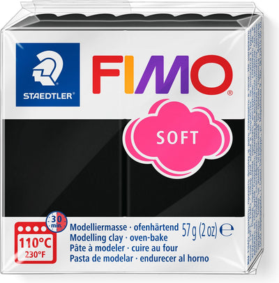 Fimo® Soft, Schwarz, 57 Gr 1 Box