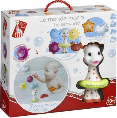 Sophie die Giraffe Sophies Meereswelt – Badespielzeug – Badespielzeug – Babyspielzeug – ab 10 Monaten – 7-teilig