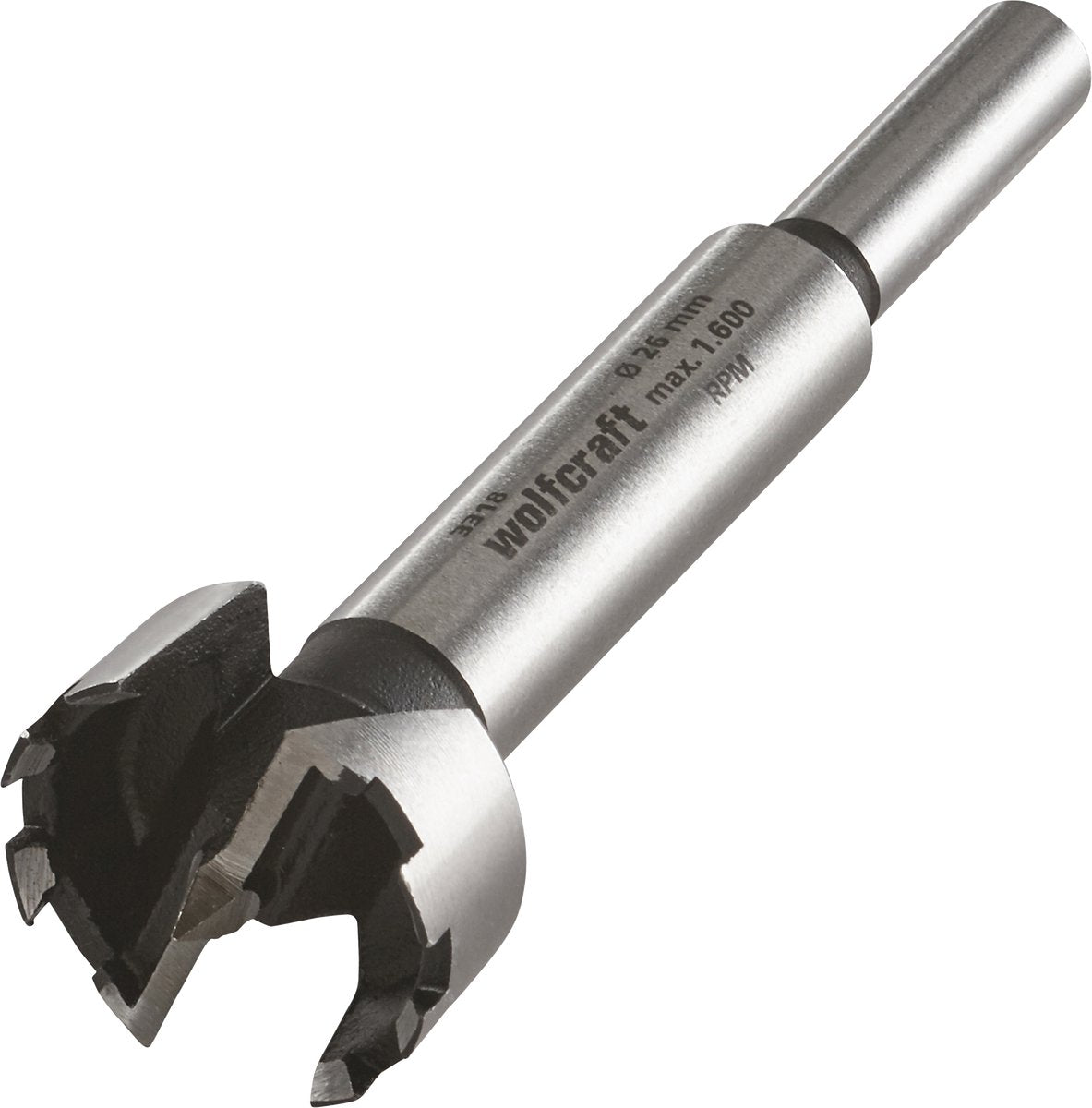 Wolfcraft – Scharnierbohrer 26 mm – Forstnerbohrer – Holzzylinderbohrer – 3318000