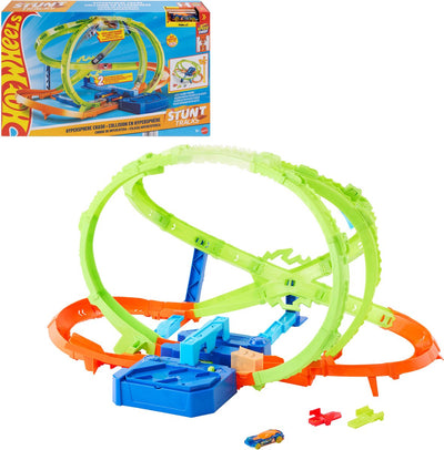 Hot Wheels Stunt Tracks Hypersphere Crash – mit 1 Metallauto