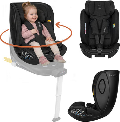Lionelo Moxie Next i-Size-Autositz 40–105 cm (0–4 Jahre) – modulares Moxie-System – RWF FWF – 5-Positionen-Rückenlehne – 8-Wege-Kopfstütze – Bezug aus Bambusstoff – SIP-Seitenschutz – Belüftung – i-Size-zertifiziert